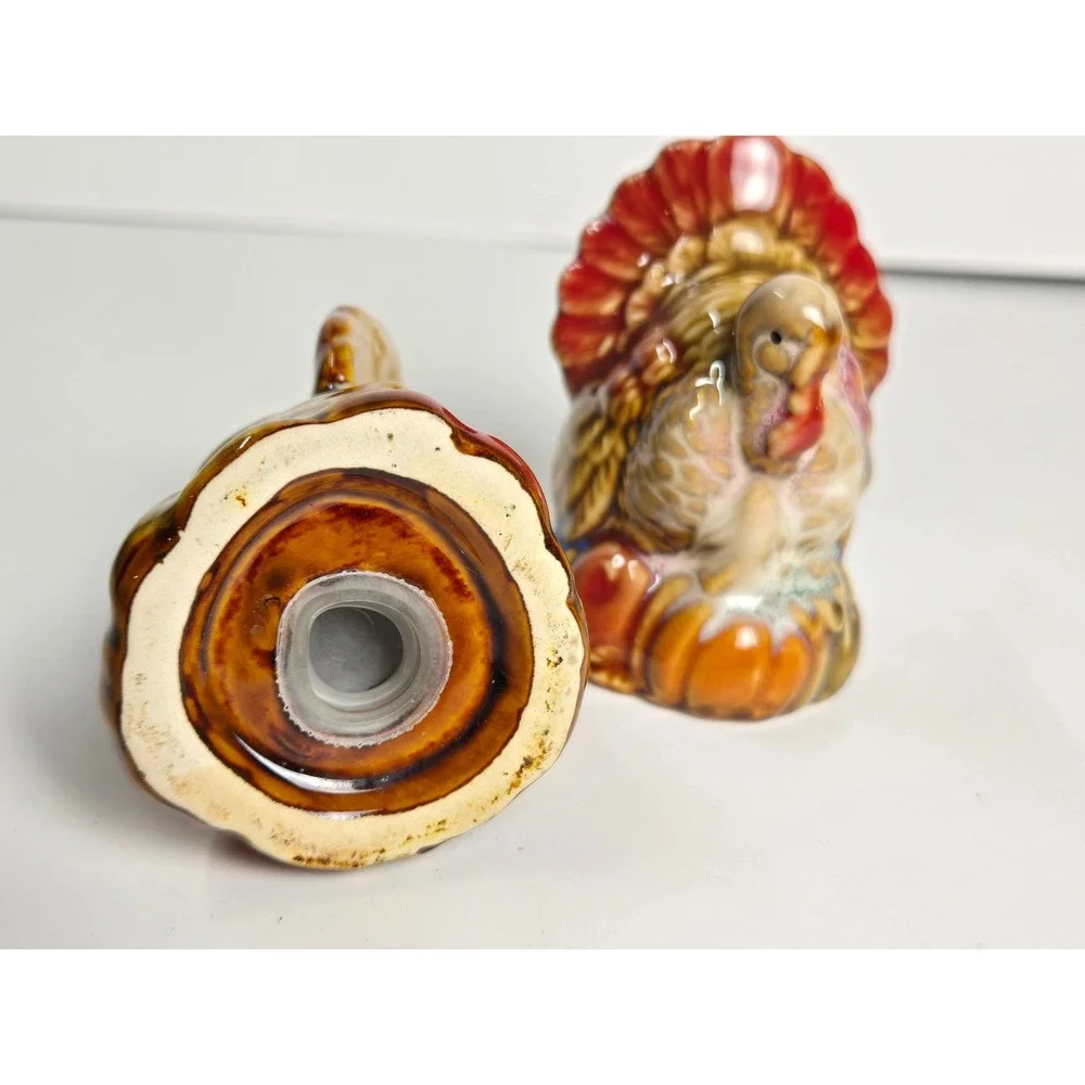 Vintage‎ Turkey Salt and Pepper Shaker Set Thanksgiving Fall Harvest Decor